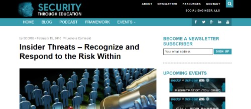 Security Through Education